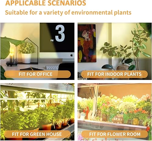 Miniatura 5 de Lámpara LED de cultivo de plantas, tiras de luz de crecimiento de espectro completo de 3500 K para plantas pequeñas de interior con temporizador de