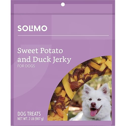 Amazon Brand - Solimo Sweet Potato & Duck Jerky Dog Treats, 2 pounds