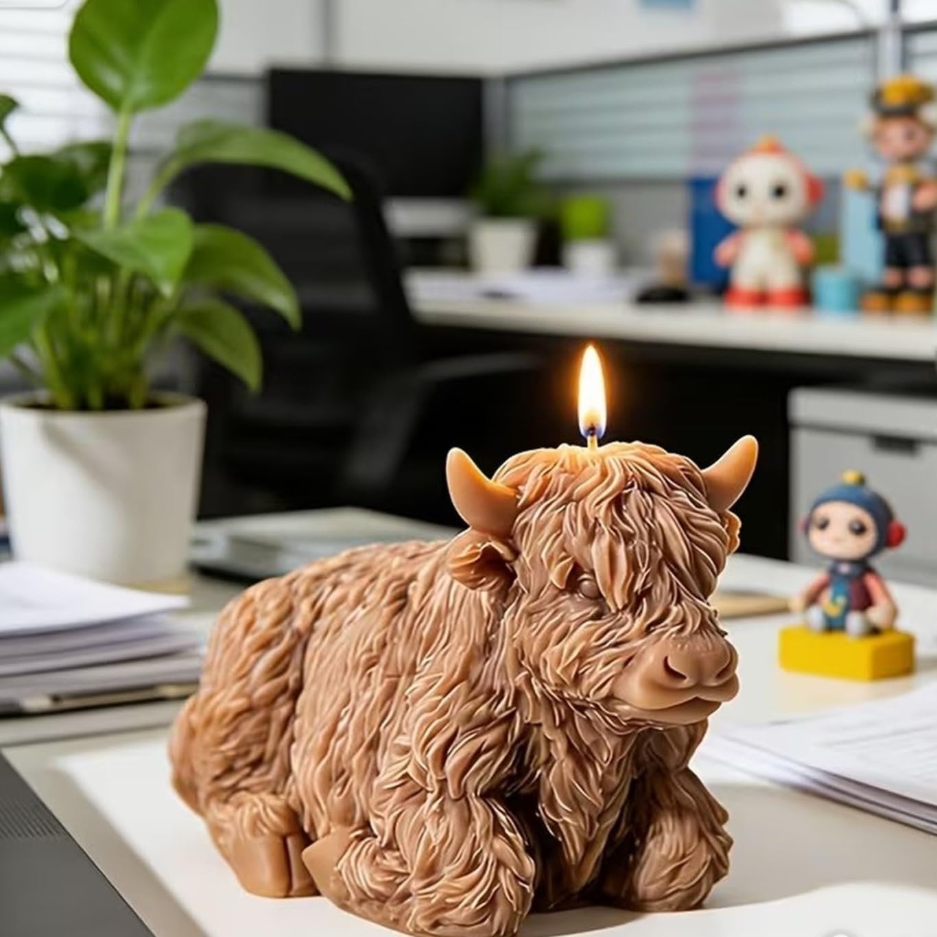 Highland Cow-Shaped Candle Mold, 3D Cow Candle Mold, Suitable for Candle Making, Fondant and Chocolate Cake Decorating, Epoxy Resin, Clay Casting, DIY Craft Decorations