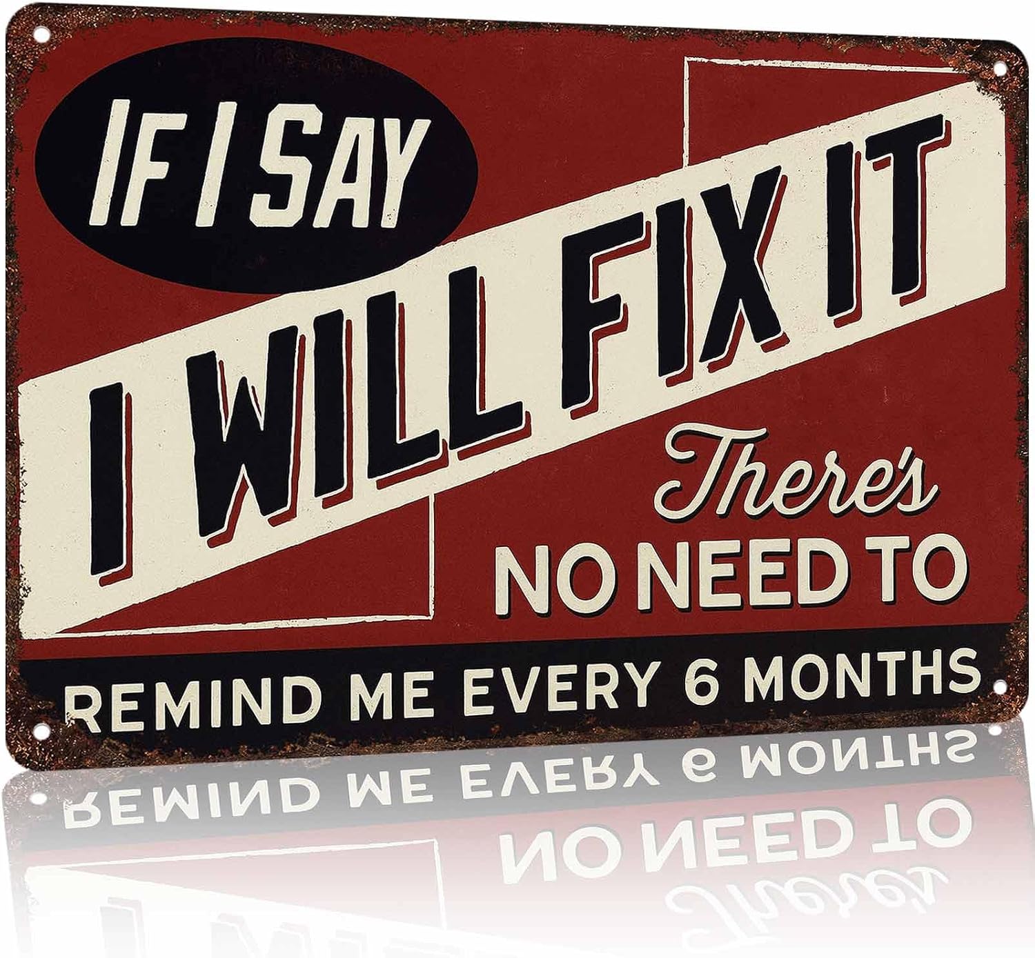 Funny Handyman Repair Quote Aluminum Metal Sign 8 x 12 Inch