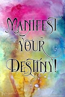 Manifest Your Destiny! by Brigid Ashwood Colorful Rainbow Motivational Inspirational Quote Cool Wall Art Print Poster 24x36
