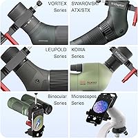 Vista 5 de tridaptor - Adaptador universal para digiscopio de alcance de teléfono, soporte de telescopio de metal XYZ de alta precisión de 3 ejes