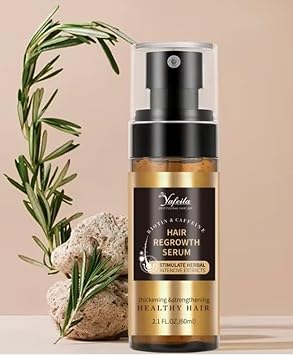 Hair Growth Spray for Hair & Beard for Stronger, Hair Loss, Hair Regrowth, Natural Thickening DHT Blocking with Caffeine, Niacinamide for Frizzy and Dry Damaged Hair Unisex 2 Oz/60ml