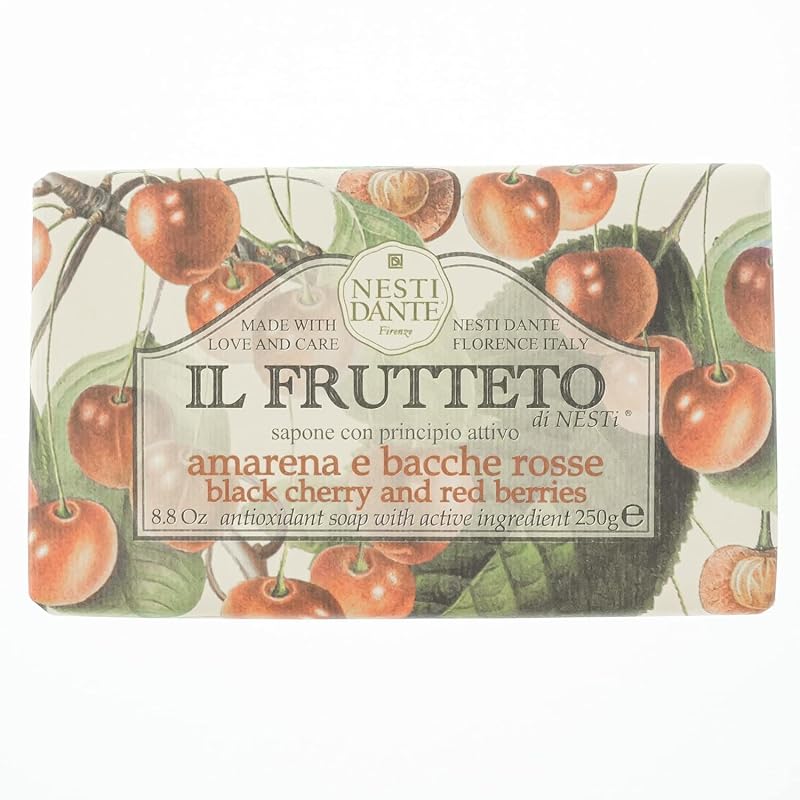Nesti Dante Sabonete em Barra de Cereja Preta, Tripla Milled, 250 g