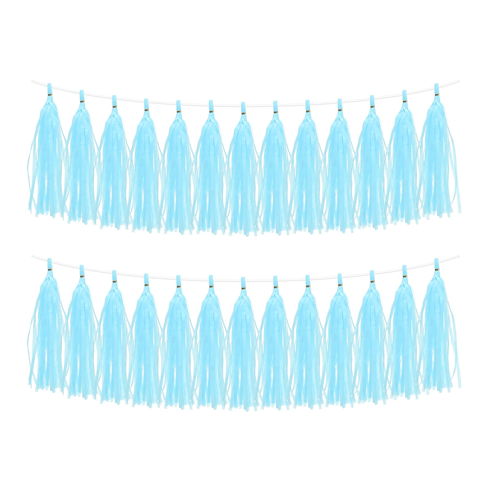 sourcing map 30Pcs Paper Tassels Garland, Tassel Garland Banner with Rope and Tie Wire for Party Decorations Wedding Decorations Football Party Engagement Decor DIY, Pink