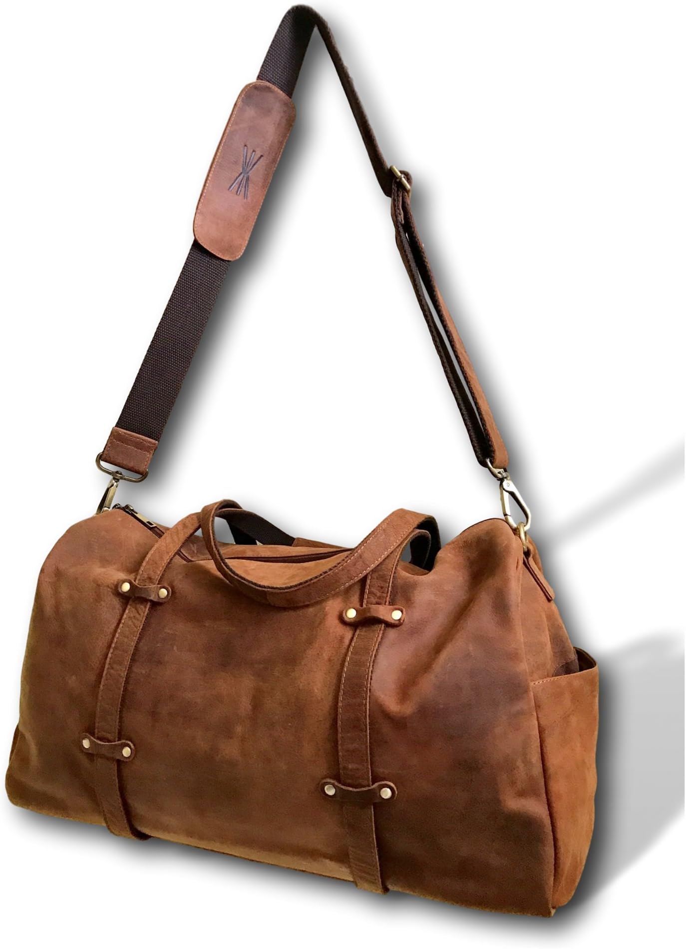 KAURI - Genuine Buffalo Leather- Top-Handle and Multi-Purpose Bag Durably Made Perfect For Traveling, Or Just Your Everyday Toiletry Bag (Duffle Bag)