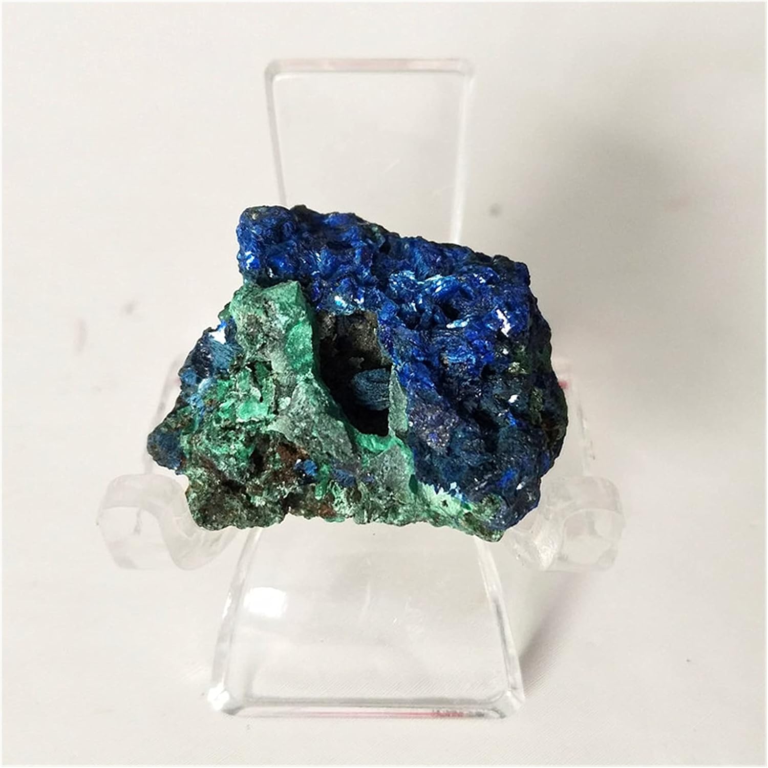 FIDEMM Azurite Natural Stone Azurite and Malachite symbiotic Mineral Crystal specimens Stones and Powerful Natural Rough Stone (Color : H17 8g)