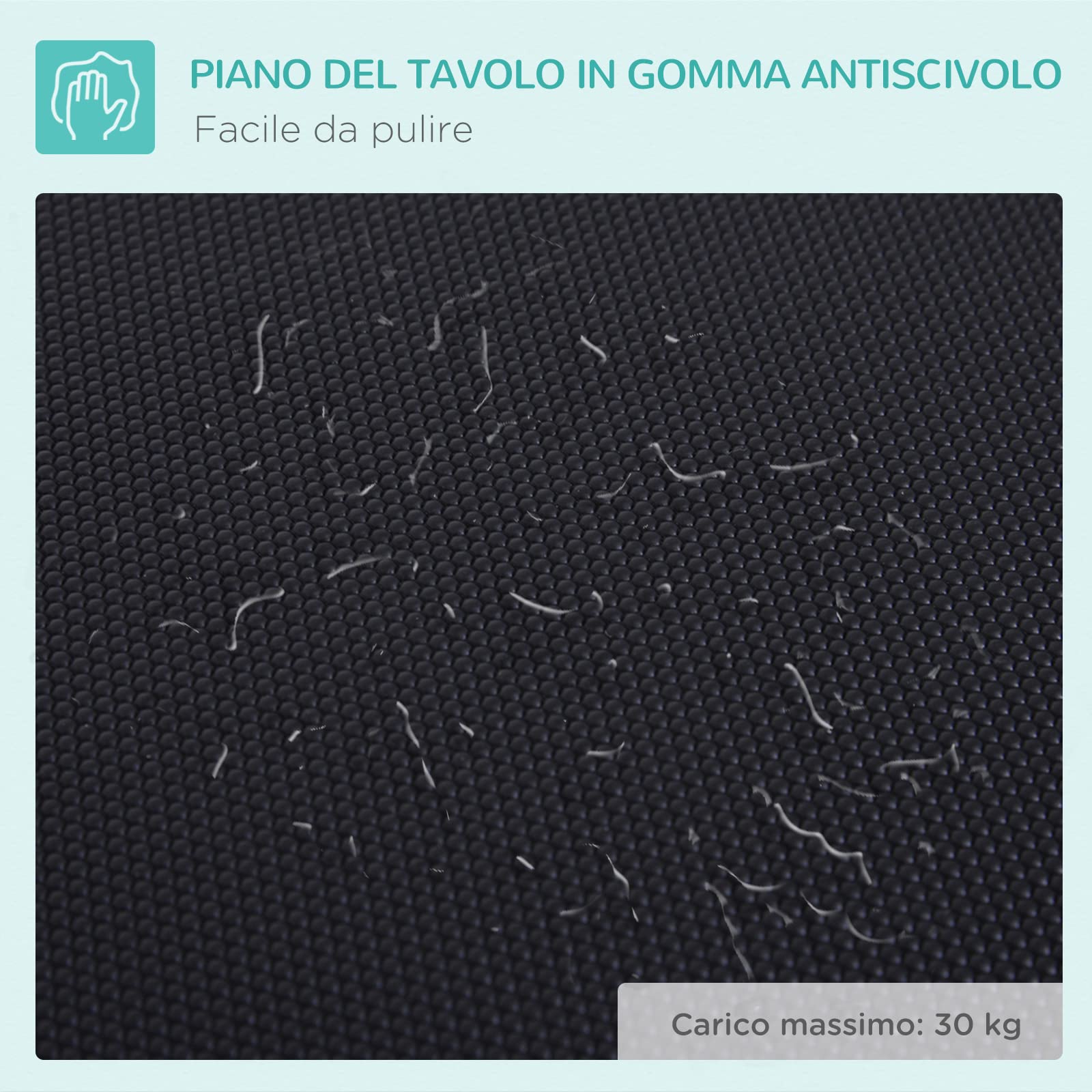Pawhut Tavolo da Toelettatura e Tosatura per Cani e Gatti Animali Domestici, Piano di Lavoro, Carico 30kg, 81x48.5x80cm