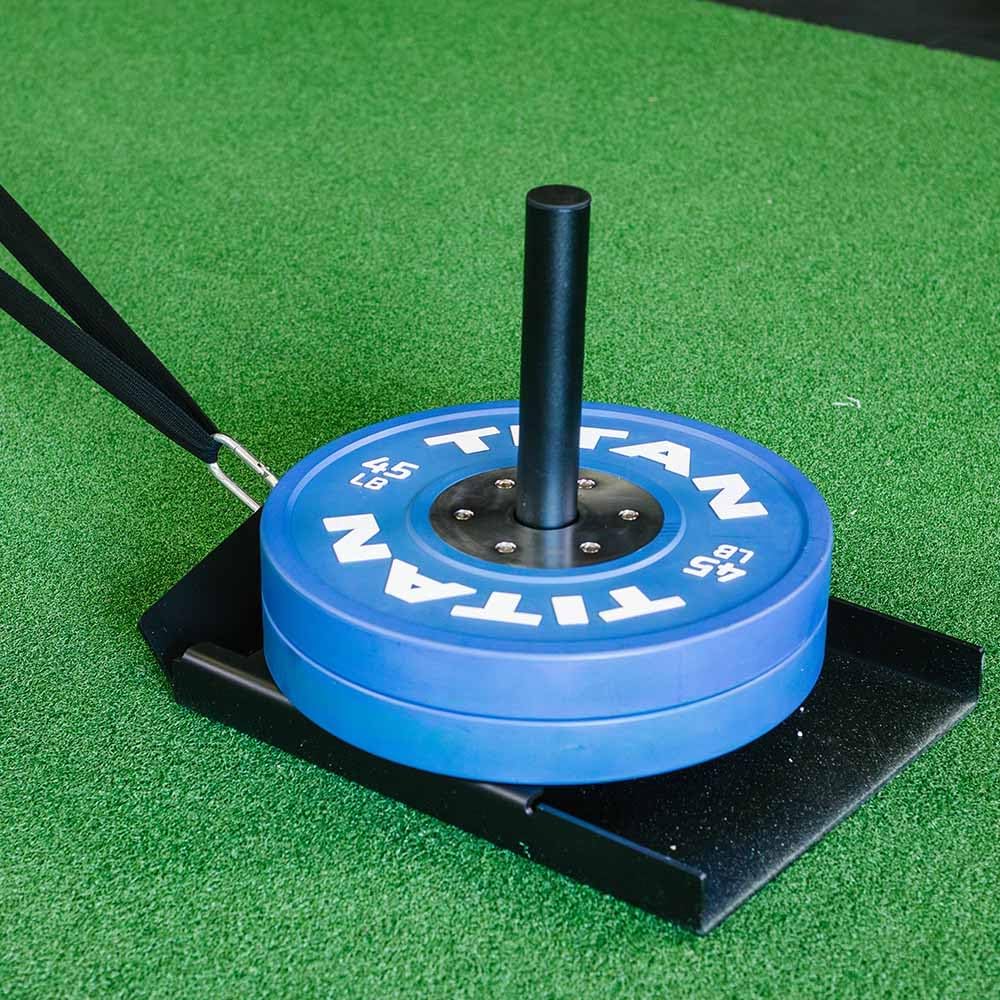 Titan Fitness Power Speed Training Sled with 14.5ft Leash, 500 LB Capacity, Weighted Drag or Pull Sled for Speed, Agility, and Strength Training