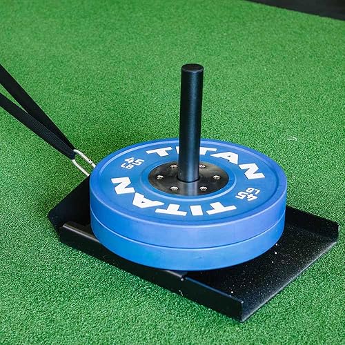 Miniatura 5 de Titan Fitness Trineo de entrenamiento de velocidad de potencia con correa de 14.5 pies, capacidad de 500 libras, arrastre ponderado o trineo de