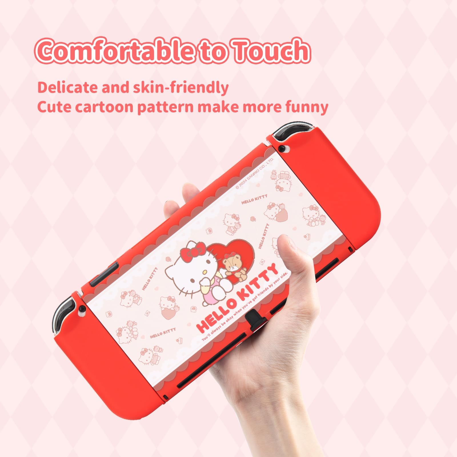 Kuitmor-Schutzhülle für Switch OLED, schlanke, kratzfestes und stoßdämpfendes Design, Original-Controller-Cover-Skins