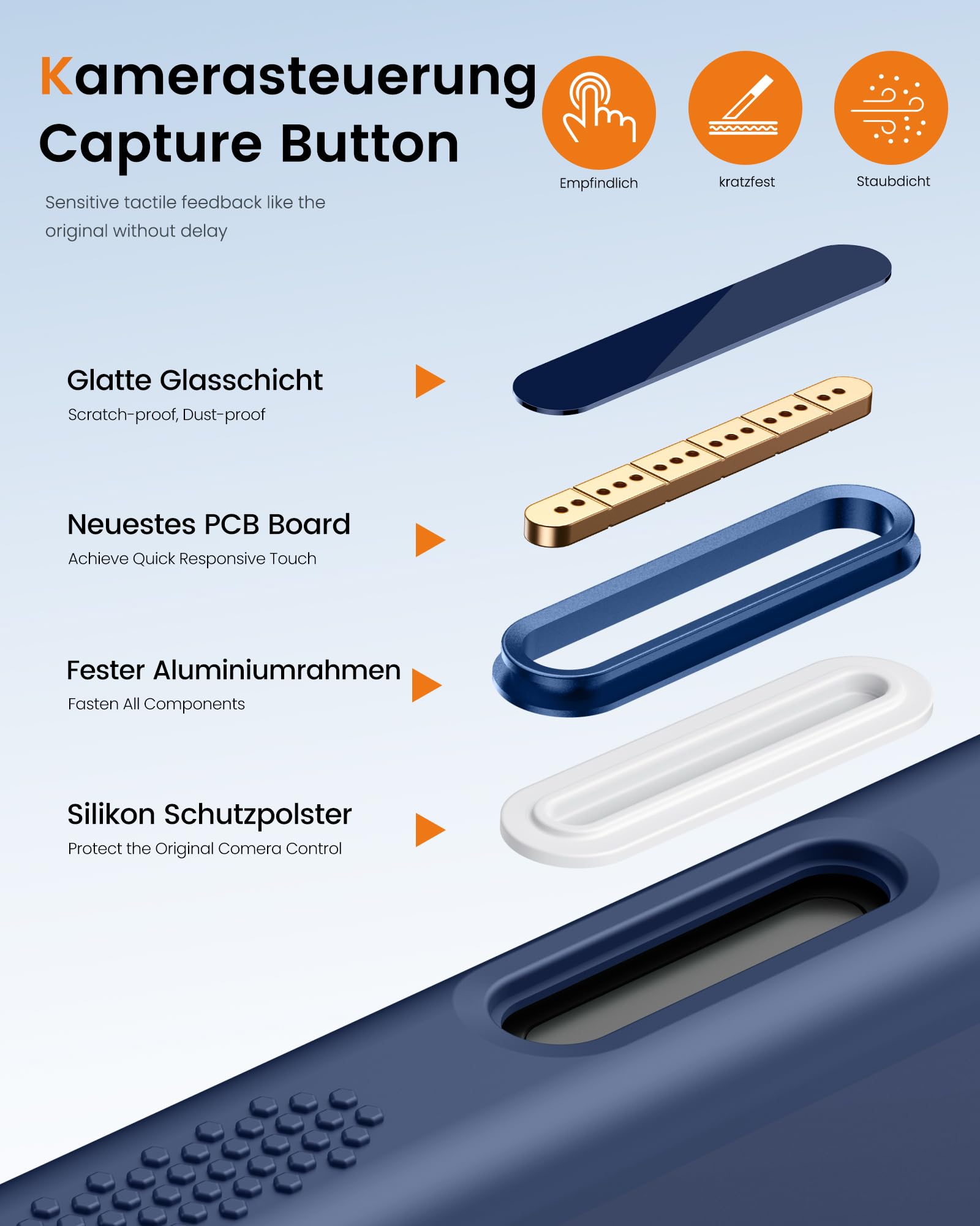 Coque Fine pour iPhone 17 Pro Max, Protection Militaire, Compatible avec MagSafe, Coque avec Béquille, Protection Camera, Bouton Camera Control, Housse Translucide Mat iPhone 17 Pro Max, Bleu