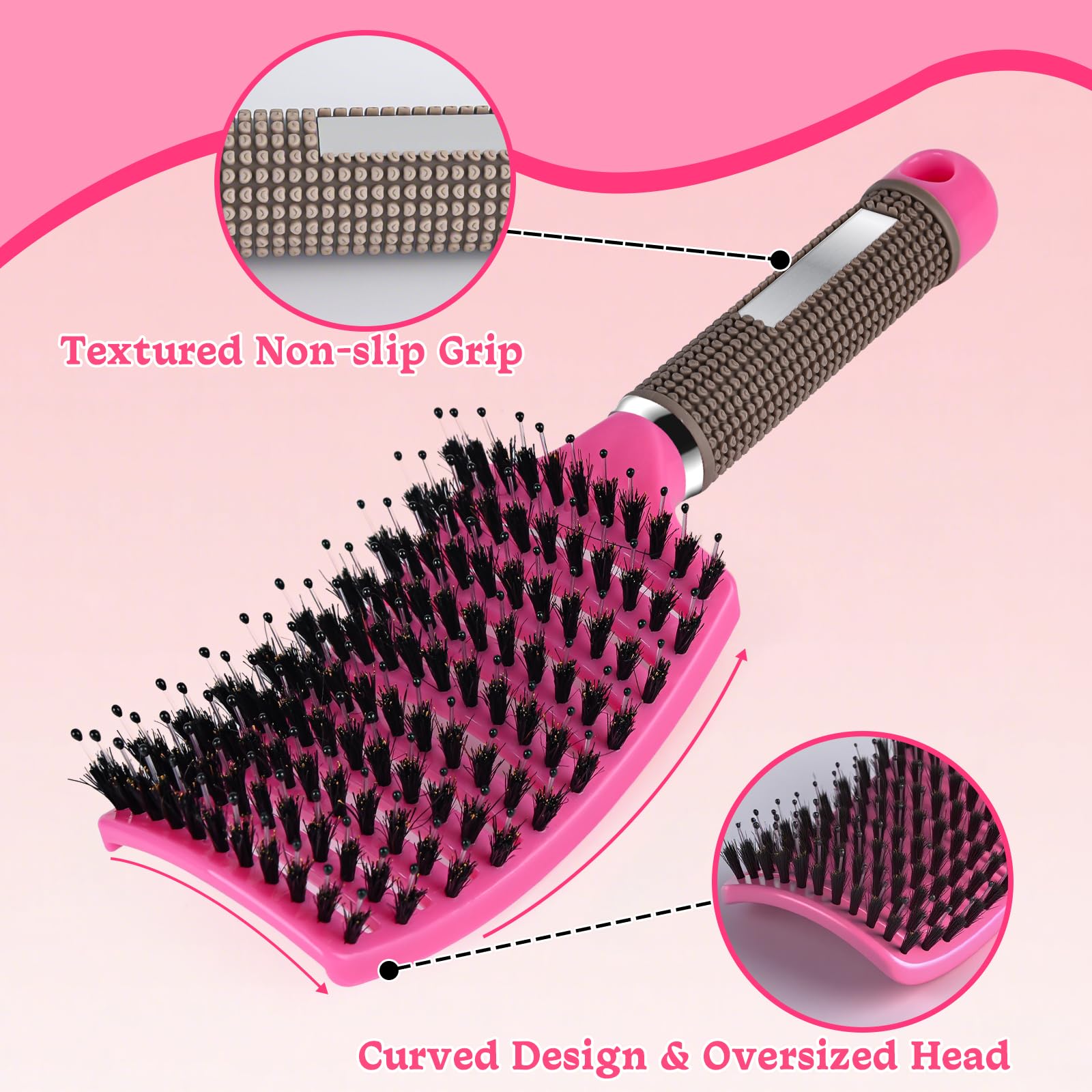 Detangle Hair Brush, Hair Extension Brush Faster Blows Drying - Image 4