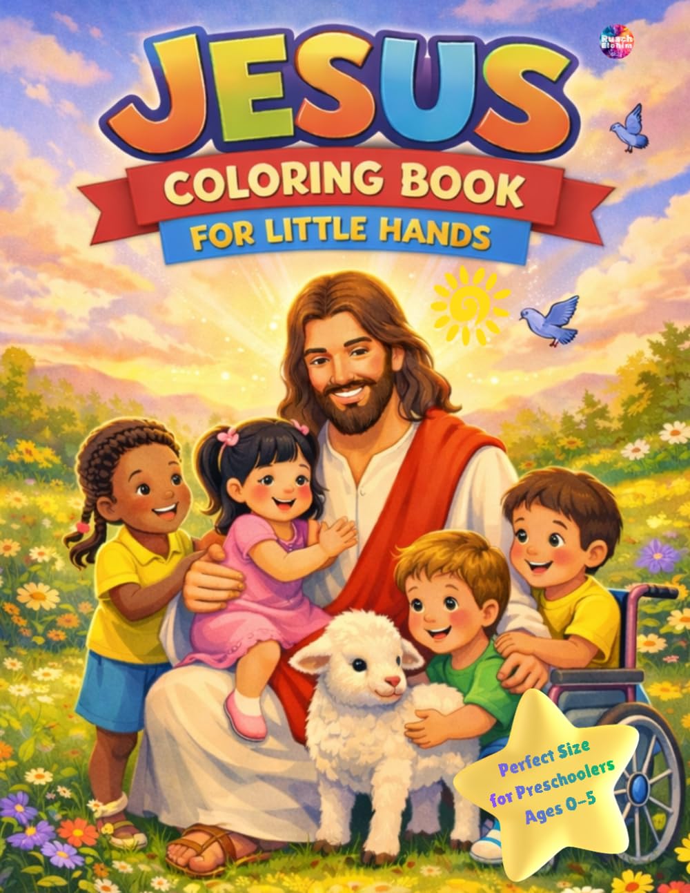 JESUS COLORING BOOK FOR LITTLE HANDS: Christian coloring book for toddlers Ages 0-5 | Easy Preschool Bible Activities | Jesus loves the little ... activity book | Faith based kids Coloring