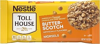 Nestle Toll House Artificially Flavored Butterscotch Chips for Snacking & Baking Chips, Gluten Free Artificially Flavored Butterscotch Morsels 11 oz Bag