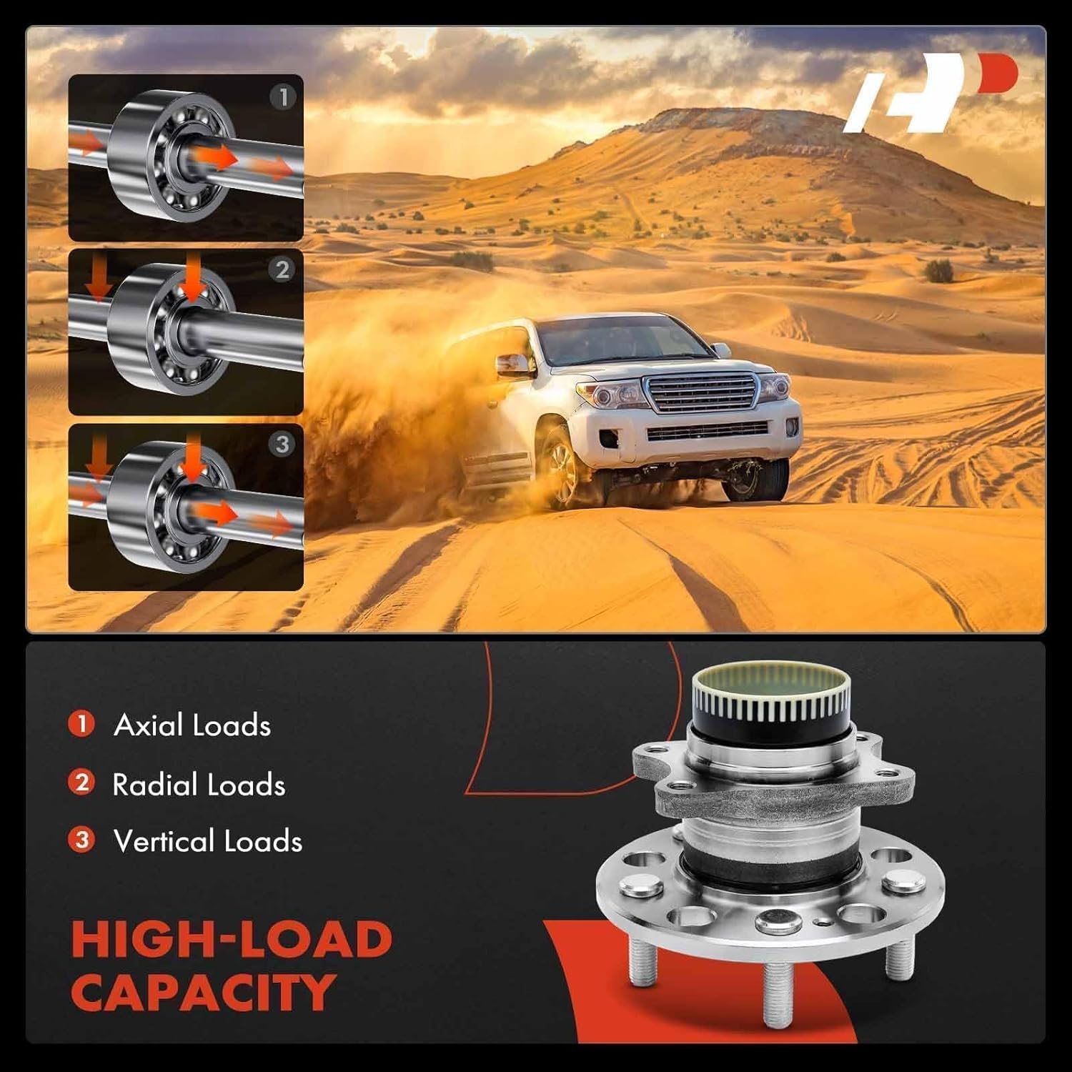 A-Premium Rear Wheel Bearing and Hub Assembly with 5-Lug Compatible with Hyundai Tucson 2010-2015, Sonata 2010-2014, Azera 2011-2017 & Kia Optima 2011-2015, Sportage 2011-2016, Cadenza, Rondo - Image 5