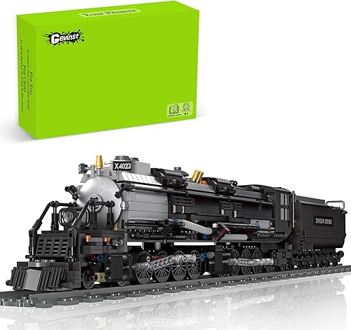 GEVINST Juego de bloques de construcción de tren de vapor, locomotora de vapor con pista de tren, juegos de tren para niños de 8 a 14 años y adultos