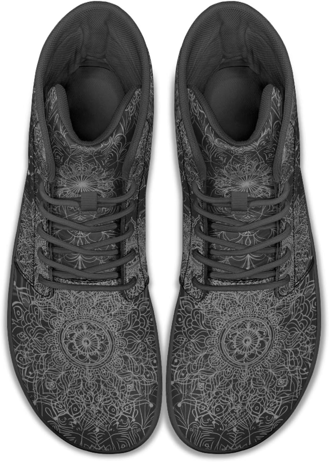 Binienty Wide Box Barefoot Shoes Men Women Wolf High Top Minimalist Ankle Boots Anti Skid Zero Drop Sole