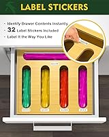 Vista 5 de 5 in 1 Plastic Bag Organizer, Storage Bag Organizer with Slider, Great for Kitchen Drawer Pantry Storage Gallon, Quart, Sandwich, and Snack Variety