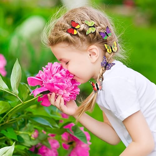 Miniatura 4 de 36 pinzas de mariposas para el cabello para mujeres, coloridos clips de mariposas 3D Día de San Valentín recuerdos de fiesta