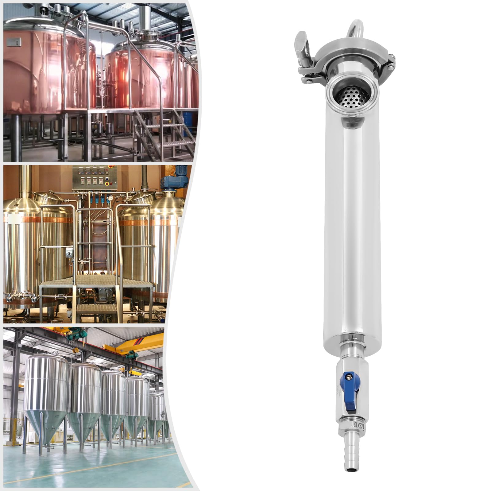 LyeXD 2in Gin Basket Filter Strainer, Gin Basket Set Brewing Equipment Accessories for 12mm Tube (Not Included), 1/2