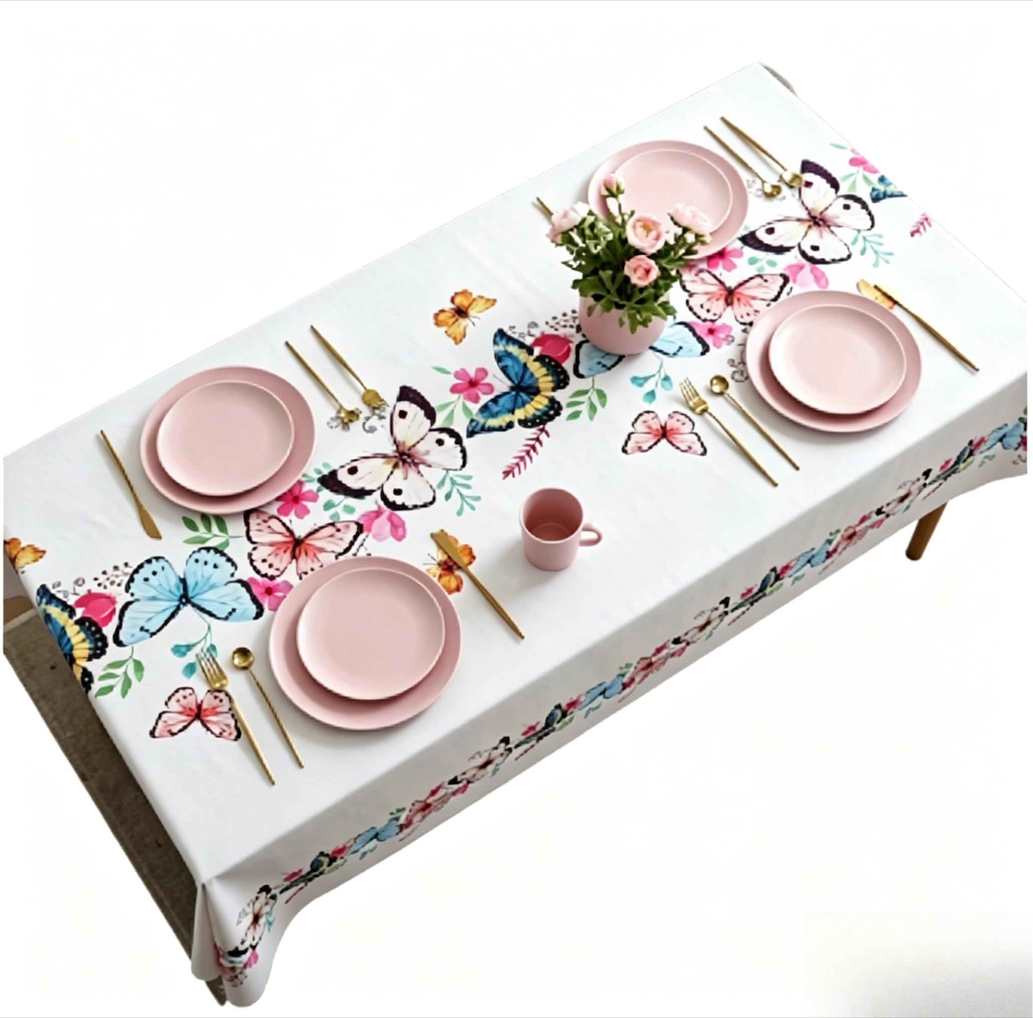 EDWNAS PVC Nordic Table Cover (Ethnic style E,120 * 180cm)