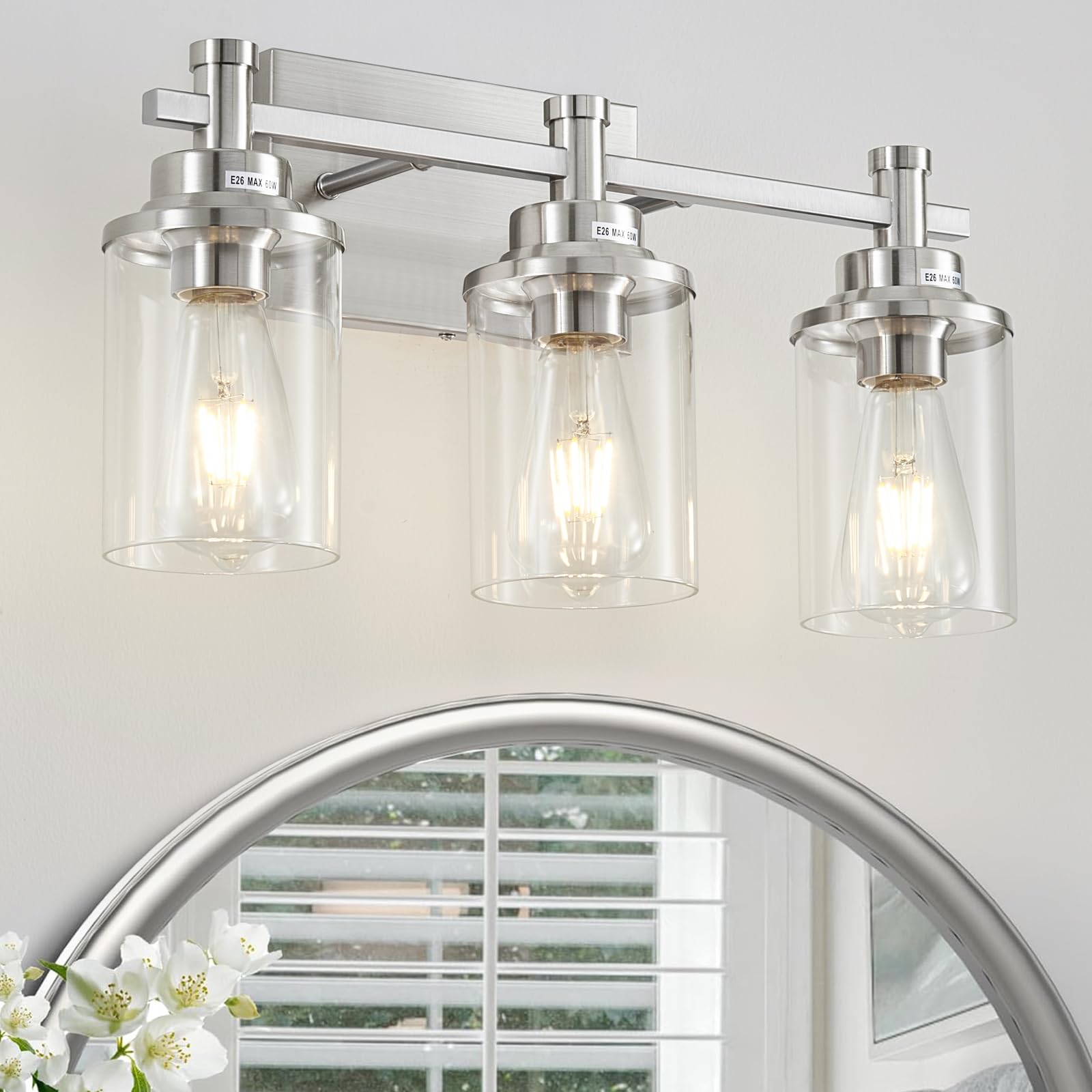 Aixialin Brushed Nickel Bathroom Vanity Light
