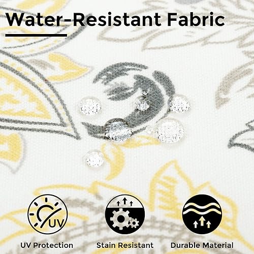 Miniatura 122 de FUNHOME Funda de cojín de banco para exteriores de 42 x 18 x 3 pulgadas, funda impermeable con cremallera y lazos, funda resistente a la Medalla