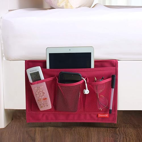 Miniatura 10 de DuomiW - Organizador de almacenamiento para el lado de la cama, para guardar el control remoto de TV, teléfonos, revistas, tablet, accesorios