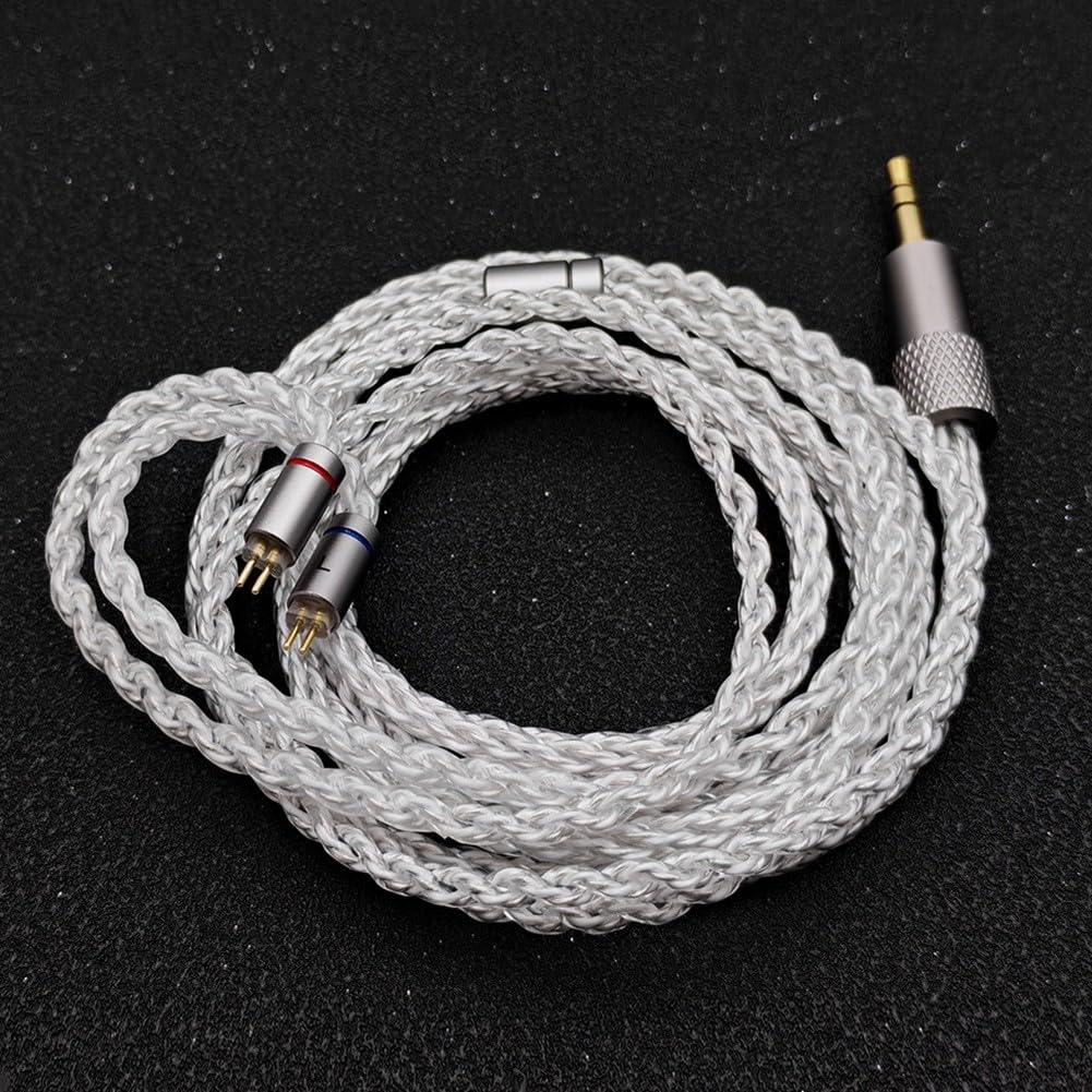 3-in-1-Kopfhörer-Upgrade-Kabel Typ C, 4,4 mm, 3,5 mm Klinke, versilbert, für HiFi-Audiokabel, 1,2 m (3-in-1)