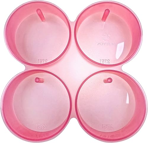 (300 diseños opcionales) MUBYOK M02 Círculos de 4 pulgadas con agujeros 4 cavidades de silicona Freshie molde para hornear perlas aromáticas
