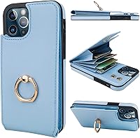 Vista 1 de Folosu Funda compatible con iPhone 12/12 Pro con soporte para tarjetas, rotación de 360°, soporte de anillo de dedo con función atril, protección