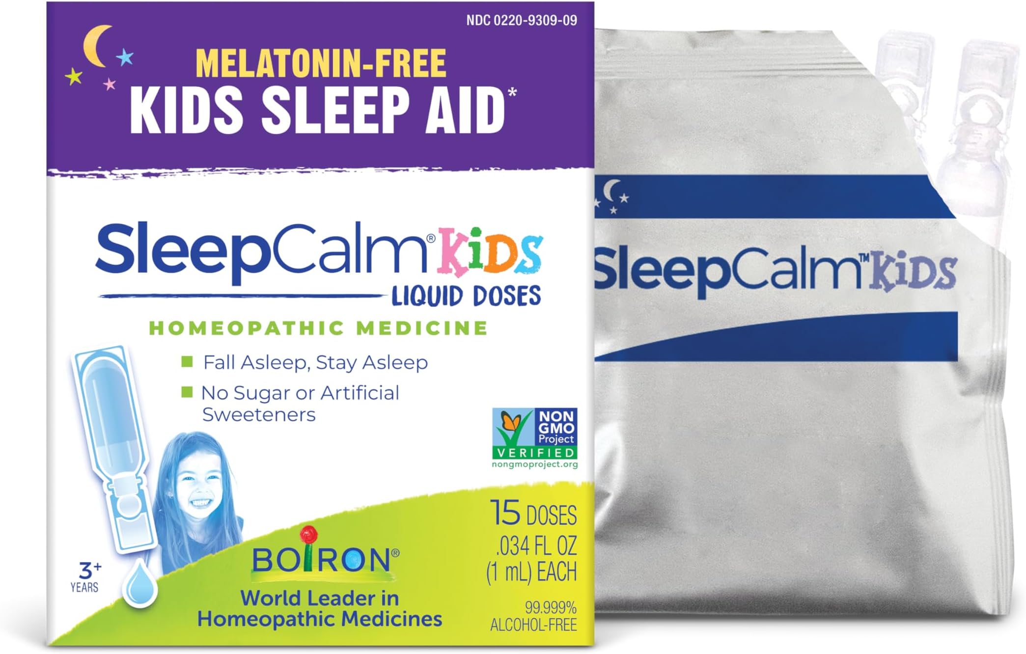 SleepCalm Kids Liquid Doses Sleep Aid for Deep, Relaxing, Restful Nighttime Sleep - Melatonin-Free and Non Habit-Forming - 15 Count (Pack of 1)