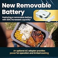 Vista 5 de Hot Bento PLUS Self Heating Lunchbox Fast Heating Food Warmer, Battery & AC Powered, Easy to Clean Portable Anywhere From The Office To The Open