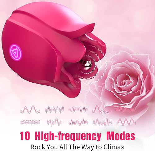 Miniatura 3 de Vibrador de clítoris, juguete rosa para mujeres, estimulador de clítoris vaginal de alta frecuencia con 10 modos de vibración súper intensos,