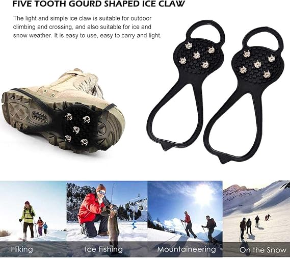 Universal Non-Slip Gripper Spikes, 2026 Upgrade Universal Gripper Spikes Non Slip Shoe Grips, Traction Cleats Ice Snow Grips Anti Slip Silicone for Hiking Walking Climbing Fishing