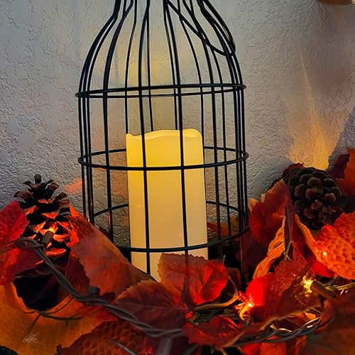 Miniatura 6 de Velas grandes sin llama de 4 x 10 pulgadas para exteriores, impermeables, funcionan con pilas, velas parpadeantes de resina plástica con