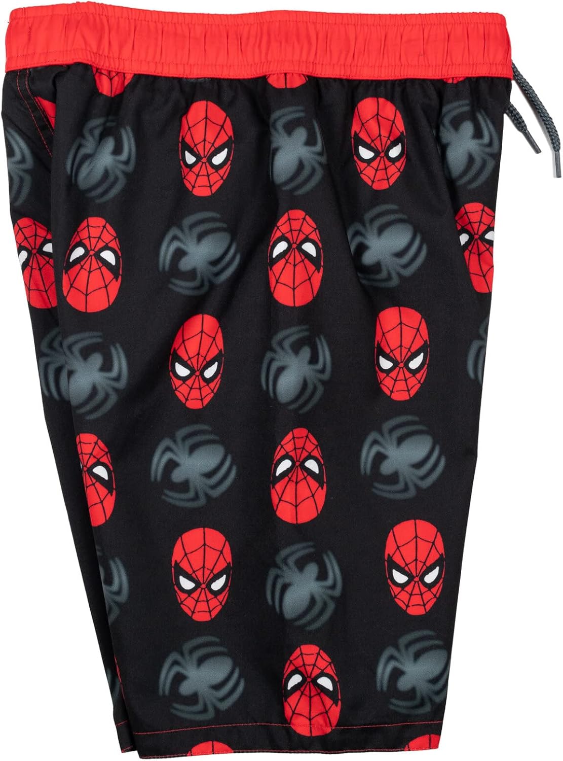 Side view of Marvel Spider-Man Avengers Swim Trunks