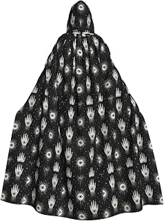 Nautical Pirate Skull Unisex Adults Hooded Cloak Cape for Halloween Party Cosplay Costumes