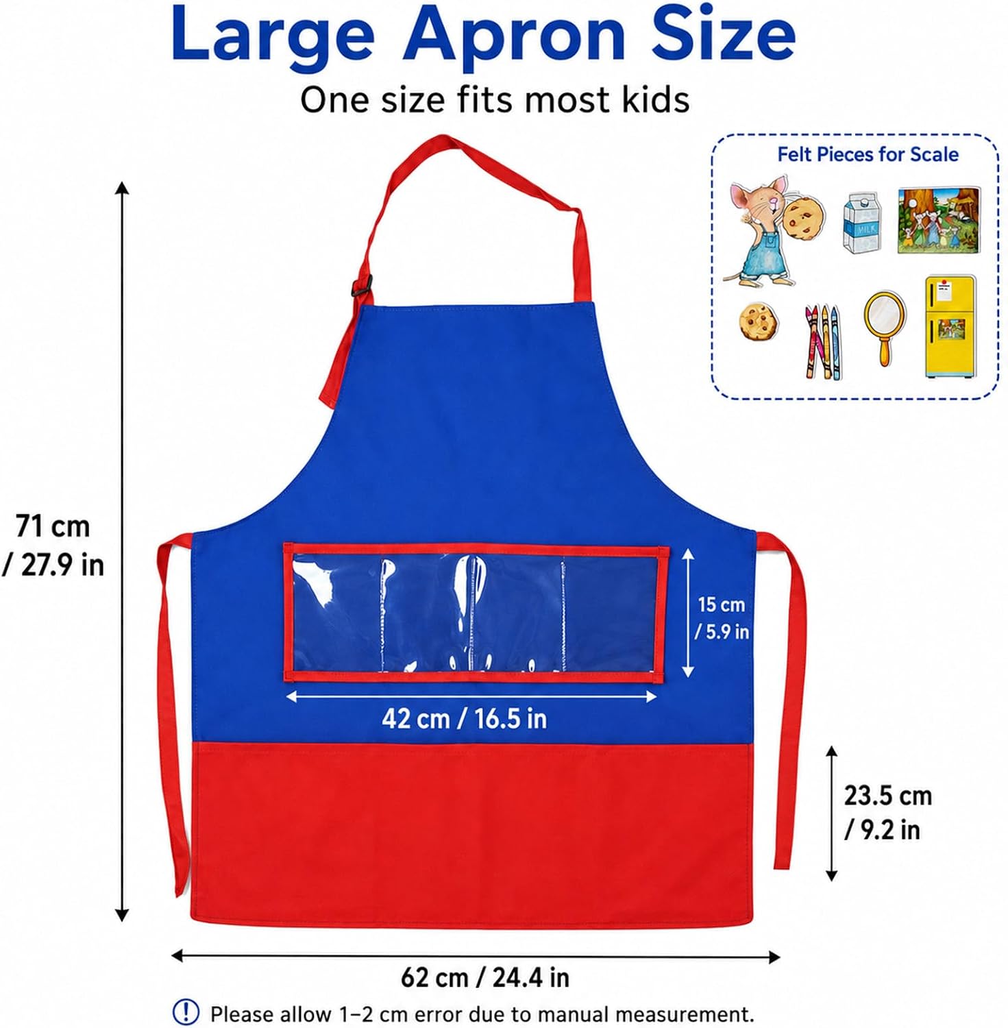 Thryvomniq Mouse Cookie Felt Story Set Adult Apron and 50 Fastener Dots