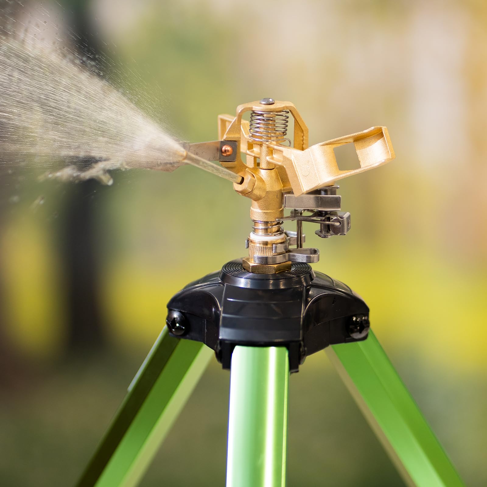 VEVOR Arroseur à Trépied à Impact, Lot de 2, avec Tête en Laiton et Connecteur G3/4 po, Arroseur d'Irrigation Robustes à Grande Surface à 360 degrés, Hauteur Réglable 430 mm 686 mm 940 mm, pour Cour