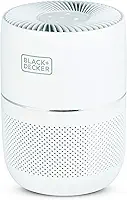 BLACK+DECKER purificador de ar de mesa black + decker sistema de filtragem de 3 estágios - purificador de ar hepa para casa, branco
