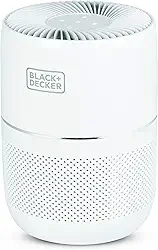 BLACK+DECKER purificador de ar de mesa black + decker sistema de filtragem de 3 estágios - purificador de ar hepa para casa, branco