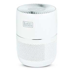 BLACK DECKER Tabletop Air Purifier HEPA Air Purifier for Rooms Up To 435 Sq Ft per 5 Air