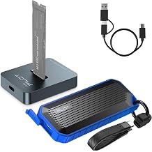 M.2 Dock + M.2 Enclosure NVMe & SATA Reader - SD03 Alloy + C36