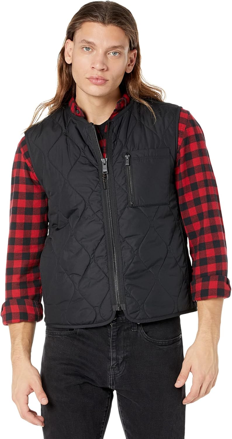 BOSS Men's Padded Lightweight Nylon Zip Up Vest