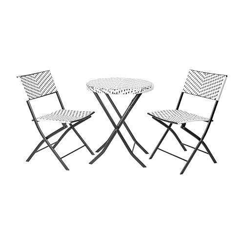 Flash Furniture Rouen Commercial Grade Folding Bistro Set, Indoor/Outdoor PE