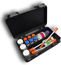 Vial & Syringe Organizer Case – Holds 3 × 10ml Vials, 6 × 3ml Vials, Large Vial Slot & Syringe Compartment