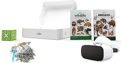 Let's Explore Wildlife VR Headset para niños una aventura familiar de realidad virtual para explorar la vida silvestre a través de la realidad