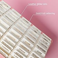 Vista 2 de UPAFEXXI-Leather Bible Tabs, Bible Tabs for Women and Men(Gold Foil Lettering) Large Print Stickers, Easy to Read and Apply, 80 Chapters Labels for